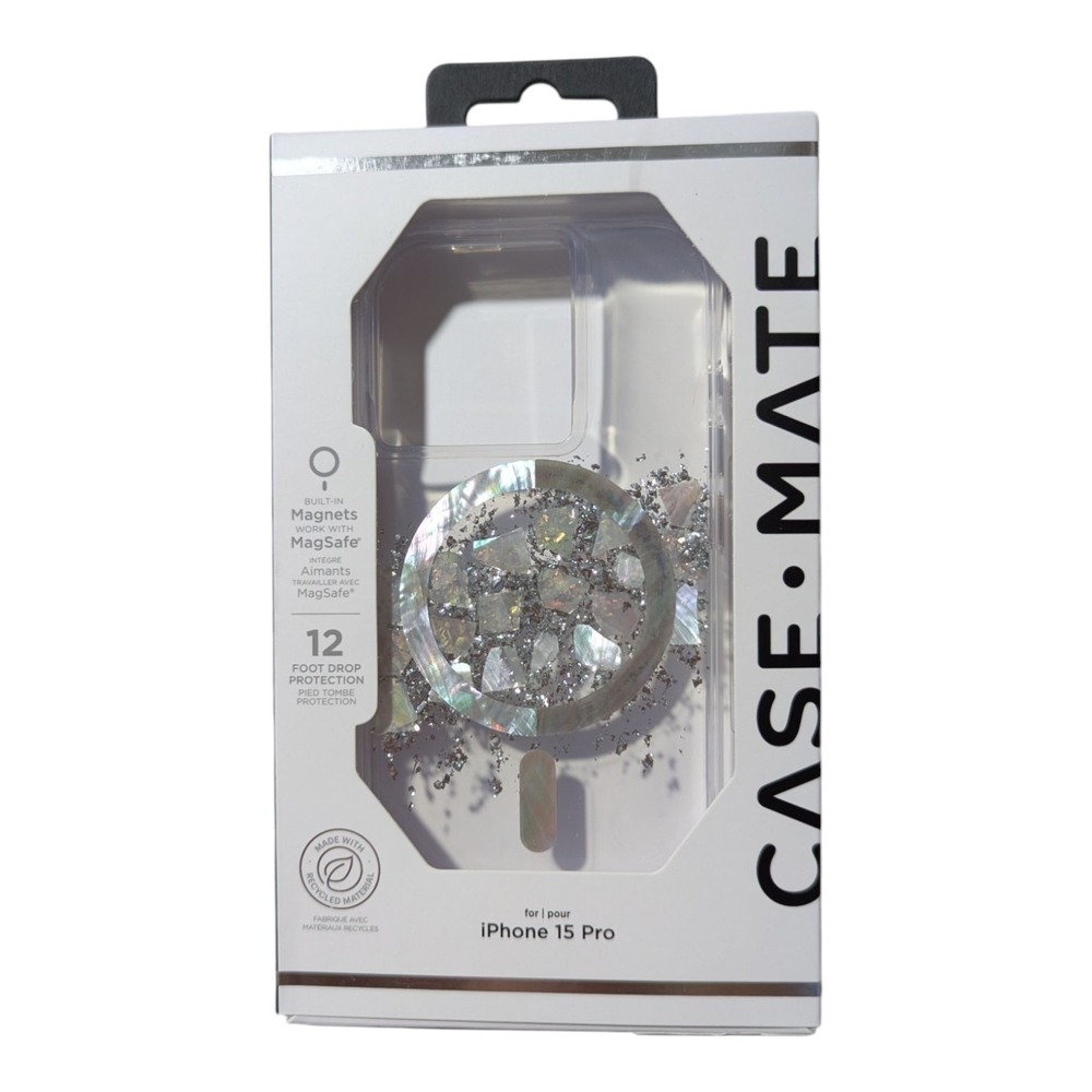 P5. Case-Mate Karat Touch‎ of Pearl W/MagSafe Case For iPhone 15 Pro